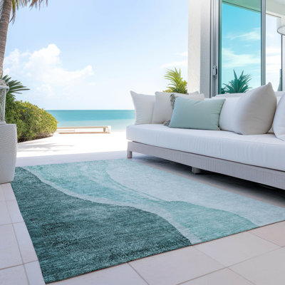 Cherisse Washable Abstract Indoor / Outdoor Rug