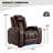 39" Adjustable Headrest Power Recliner Man Cave Home Theater Chair With Cup Holders USB LED-486697076