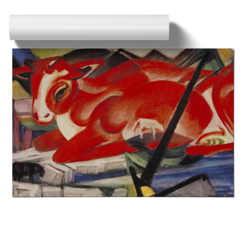 The World Cow by Franz Marc - Frameless Print, 42cm H x 59cm W x 0.1cm D