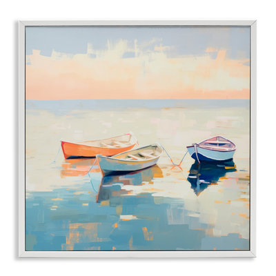 Soft Pastel Boats Giclee Art by Irena Orlov