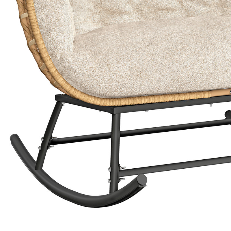 Chaise berçante pour 2 personnes avec coussins Solvane