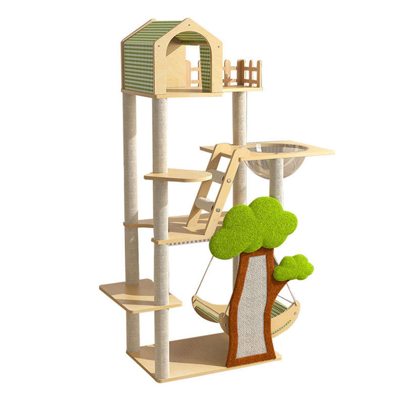Arbre à chat Minimalist Board, Hemp Rope & Linen