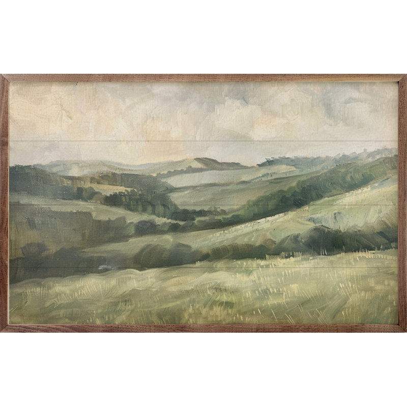 Green Hilly Landscape par LSR, H 24 po x l 36 po