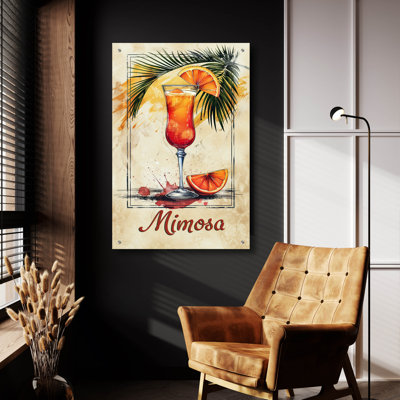 Mimosa Drink' by Momart Acrylic Glass Wall Art