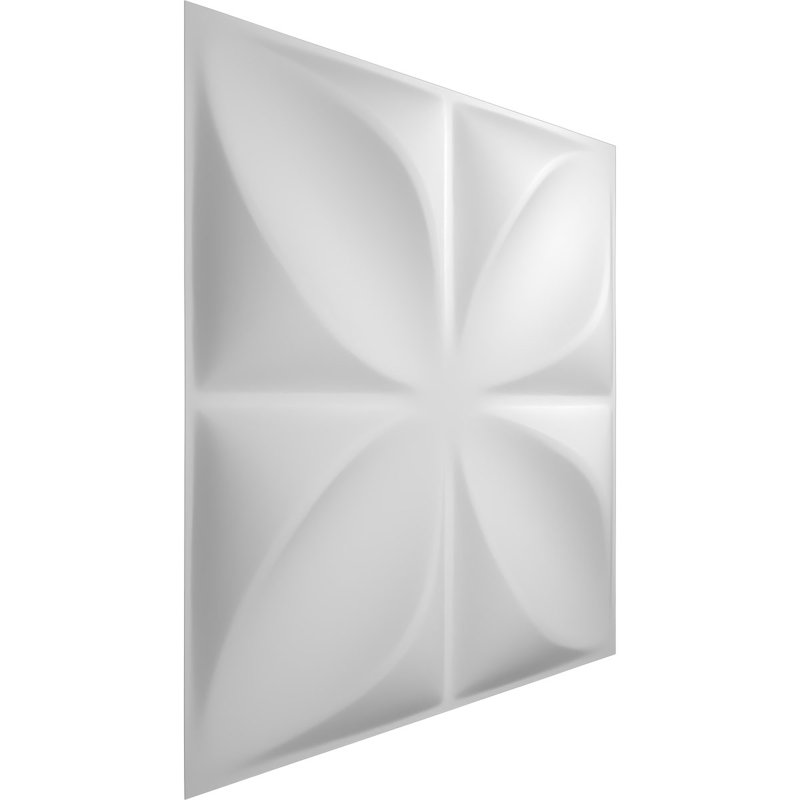 Helene White Textured 3D PVC Wall Panels Set of 10