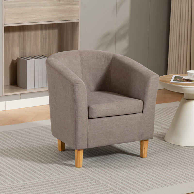 Upholstered Armchair, Brown