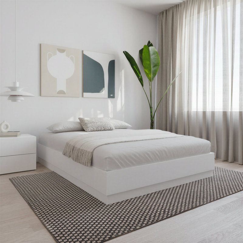 Jodeen Platform Bed, Full, White