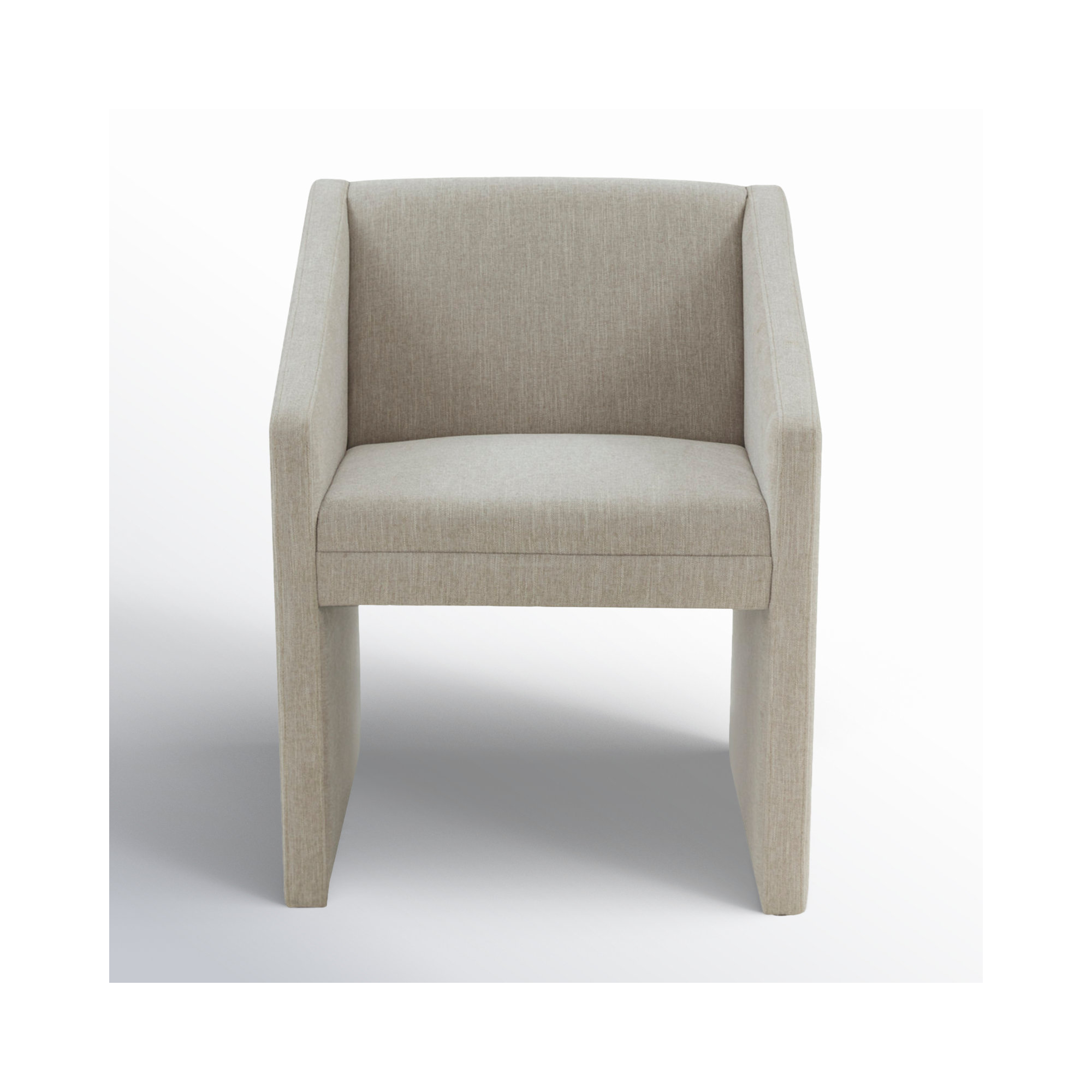 Dimeo Upholstered Armchair, Light Gray Linen