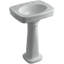 Bancroft 28" Tall Ceramic Vitreous China Rectangular Bathroom Sink-790064900-781547695-756003611