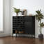 Armoire de style campagnard 44,3 po avec rangement, console de bar avec rangement, armoire de rangement rustique avec portes en treillis arquées et tiroir - pour le salon, la cuisine, le vestibule rétro-954350559