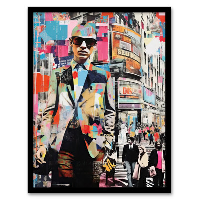 Maxsen New York Fashion Advert Work Busy Metropolitan Street - Single Picture Frame Print