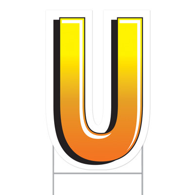Plastic "U" Yard Sign - 18" - Pack of 3