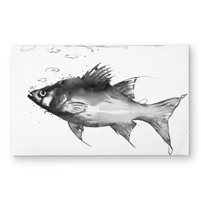 Swimming Fish Door Mat - Illustrative Animals Home Decor