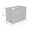 Meuble-lavabo simple 31,5 po avec plateau en bois manufacturé Kashden