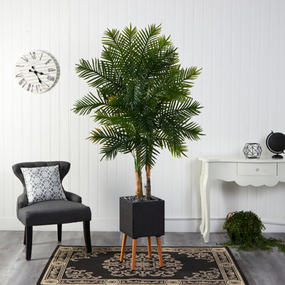 70'' Faux Palm Tree in Ceramic Planter