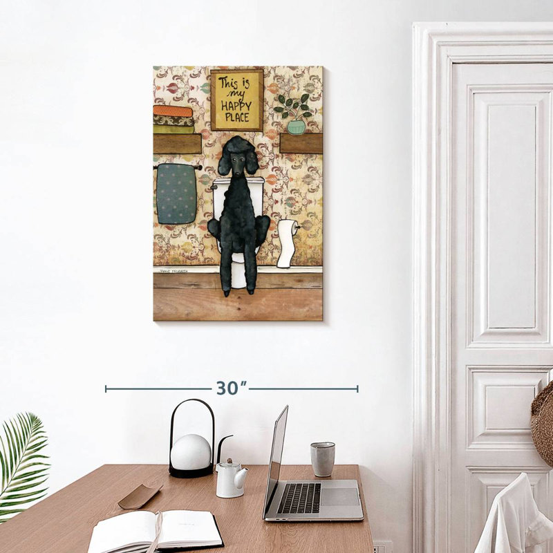 Brampt Happy Place Poodle, 30" H x 20" W