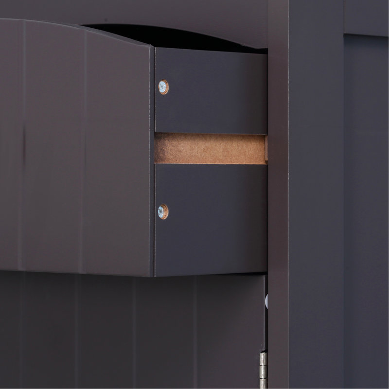Bathroom Storage Cabinet, Free Standing Bathroom Storage Unit, Tall Linen Tower With 3-Tier Shelves And Drawer, Brown