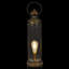 Lanterne en métal doré et verre avec lumière DEL blanc chaud pour patio, petit-95978534