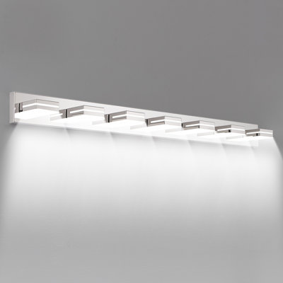 Bathroom Vanity Light Acrylic Shade Dimmable LED Light ( Dimmer Not Included) 7-Light