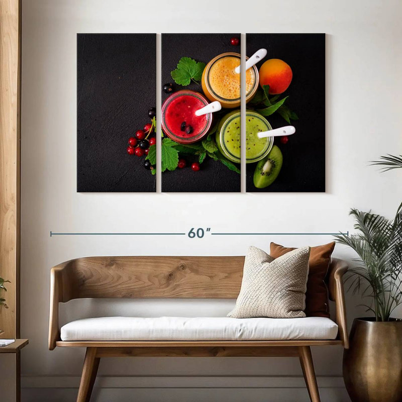 Yarlin Assorted Fruit Smoothies, 32" H x 50" W