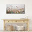 20 x 40, art mural sur toile floral avec fleurs sauvages roses et rosées avec des tons de vert, de blanc et de beige et des accents peints à la main - enveloppe de galerie - art mural moderne-615882674