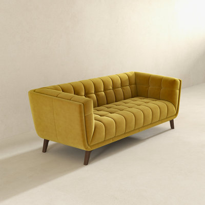 Addison Large Gold Velvet Sofa