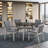 Badgery 5-Piece Dining Set with Round Rubberwood Table & 4 Tall Back Chairs