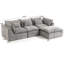 Canapé confortable en forme de L avec repose-pieds 102,3 po Boneless-1608075060