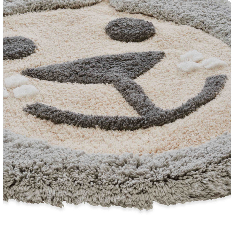 Sunbriar Cotton Blend Non-Slip Bath Rug, Dove Gray