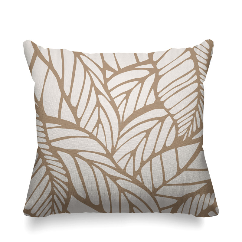 Housse et insert de coussin extérieur d'extérieur, Beige, 19 po x l 19 po