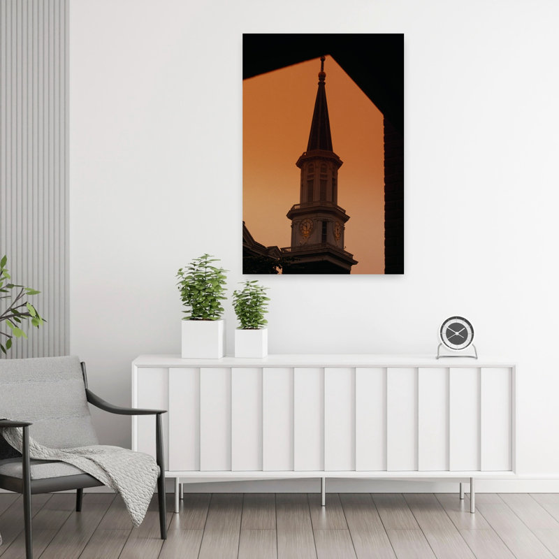 Low angle view of Christ Church in Old Town Alexandria Virginia USA 1 Piece Wrapped Canvas Wall Art, 91.44 cm H x 60.96 cm W