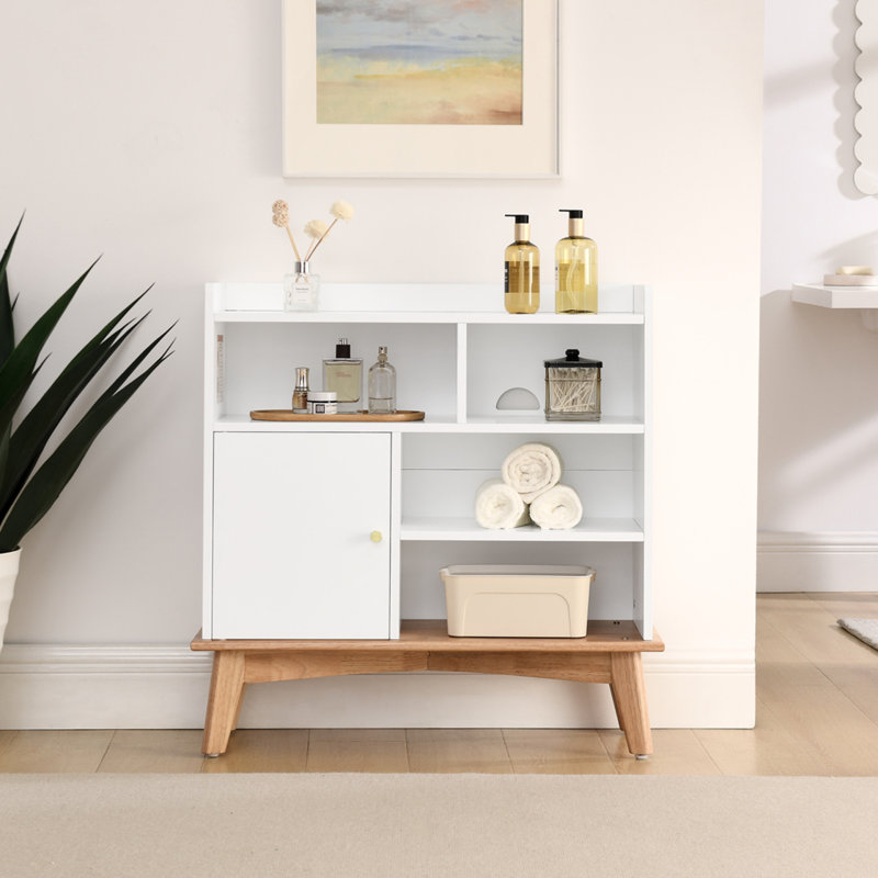 Armoire de rangement à blocs de couleurs avec base en bois massif, polyvalente pour la chambre à coucher, le salon, la chambre de bébé et le bureau à domicile