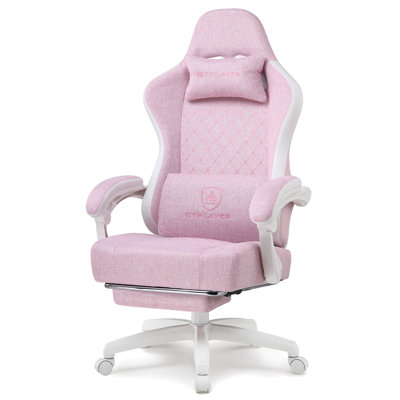 Gaming Chair, Ergonomic Computer Office Chair, High Back Office Chair With Pocket Spring Cushion, Lumbar Support, Adjustable Linkage Armrests & Footrest
