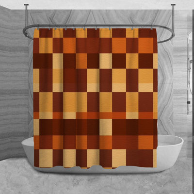 Rideau de douche à carreaux Mcclellion