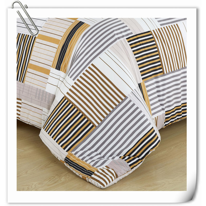 Quilts Machine Woven Quilt Set, Black/Yellow Patchwork