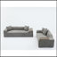 Ensemble de canapé 2 pièces Boucle Cloud, ensemble de canapé rembourré, canapé moderne 3 places et 2 places avec table de bout en bois aggloméré-846314964