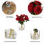 Fleurs artificielles en soie rose dans un vase en verre transparent avec de l'eau artificielle-1247399435