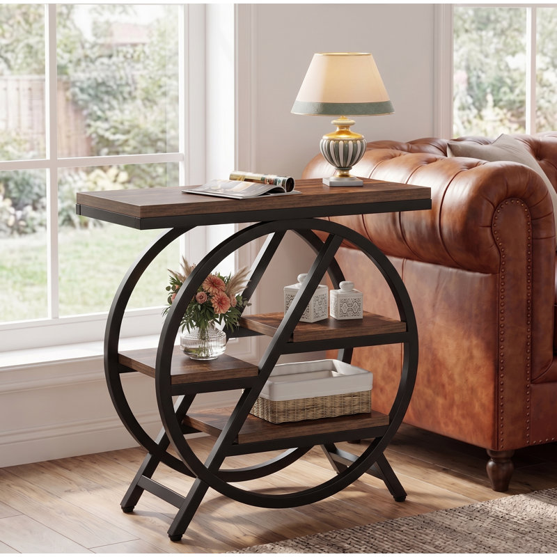 25.59" W 3-Tier Manufactured Wood End Table