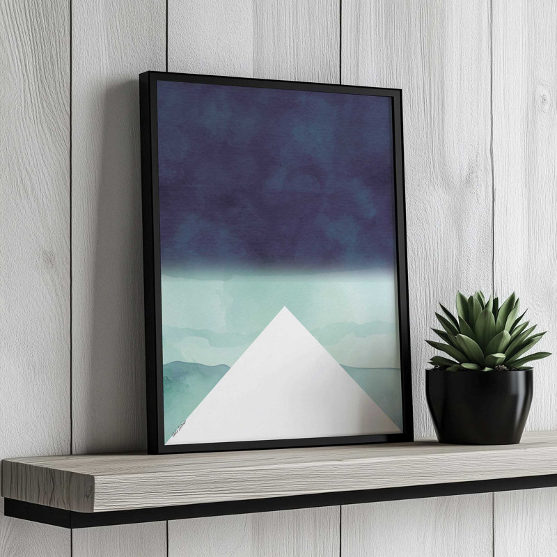 «Nautical Flag II» par Nicole DeCamp, reproduction d'art, L 12 po x H 16 po, Argent, Impression encadrée