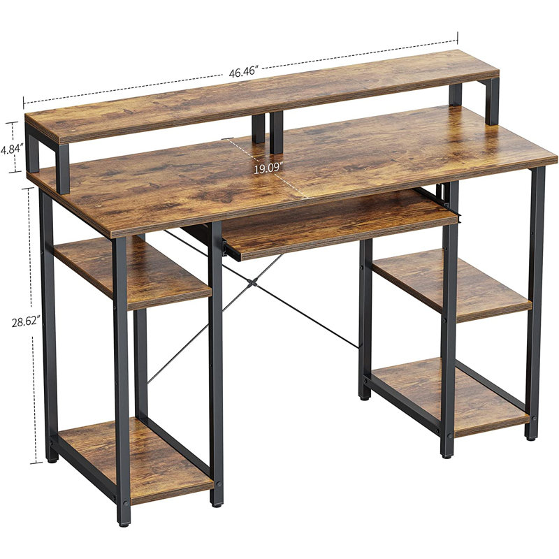 Waw Desk, Rustic Brown