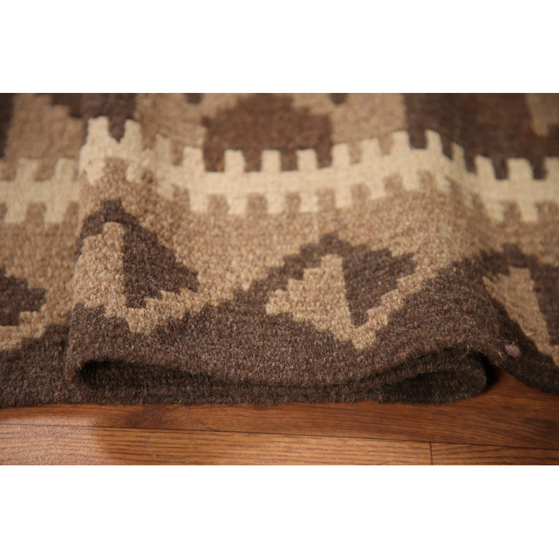 Reversible Wool Kilim Area Rug 3x5