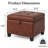 17.5" Square Tufted Faux Leather Storage Ottoman for Living Room-912883164