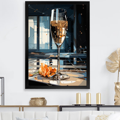 Bulles de champagne dorées - Art mural champagne