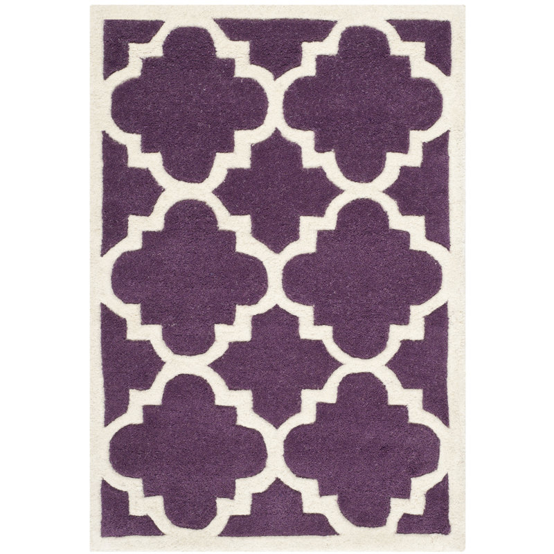 Carolene Hand Tufted Wool Geometric Rug, Rectangle 2' x 3'