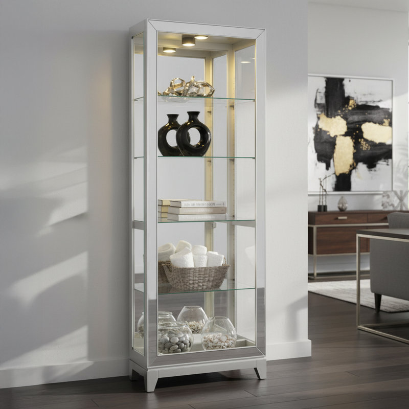 Shayne Lighted Curio Cabinet
