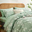 7 pièces courtepointe à motif de fleurs et de plantes vertes et literie respirante douce et confortable, parfaite pour toute chambre à coucher ou chambre d'amis (1 courtepointe + 1 drap plat + 1 drap-housse + 1 taie d'oreiller sans bourre)