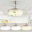 Ventilateur de plafond à DEL moderne 42 pouces à 2 niveaux avec lumière et télécommande, pales rétractables, moteur à courant continu réglable à 6 vitesses pour le salon, la chambre à coucher et la salle à manger