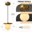 Alabaster Luminaire suspendu en laiton pour îlot de cuisine Mid Century Modern-13202062