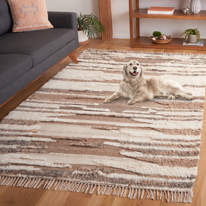 Tapis en coton tissé à la main Stochmal, Rectangle 5 pi x 8 pi