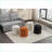 Ottoman Round Footrest Stool - Soft Boucle, 17x17x18.5, Living Room Bedroom Sofa | Black | Boucle-2120248119